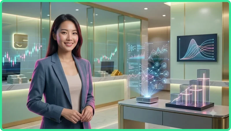 Ảnh minh họa bàn roulette quay cận cảnh với ánh sáng neon xanh và tông vàng ánh kim