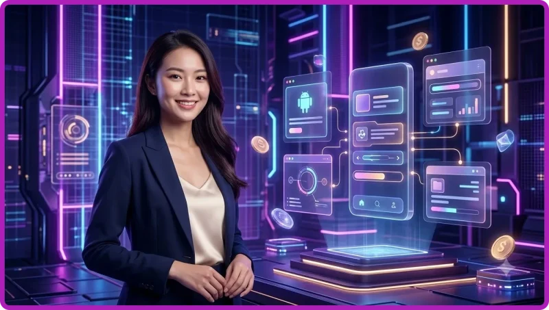 dien-thoai-thong-minh-hien-thi-giao-dien-ung-dung-di-dong-muot-ma-voi-anh-sang-neon-tren-nen-ky-thuat-so Điện thoại thông minh hiển thị giao diện ứng dụng di động mượt mà với ánh sáng neon trên nền kỹ thuật số