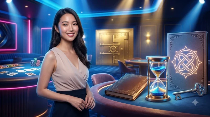 Hình ảnh minh họa về một chuyên gia đang xem xét các điều khoản dịch vụ trực tuyến trên giao diện holographic