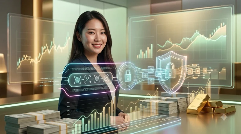 Màn hình thiết bị kỹ thuật số với biểu tượng mối đe dọa trực tuyến và lá chắn bảo vệ
