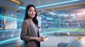 Minh họa lợi ích của việc chọn mức cược slot phù hợp với biểu tượng quản lý ngân sách và vòng quay slot hiện đại
