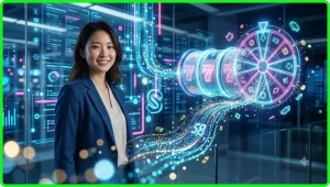 Người chơi đang quan sát các dòng thanh toán khác nhau trên màn hình máy slot SC88