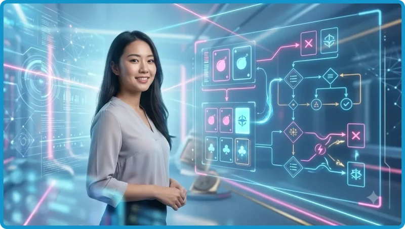 Người chơi tiến lên trên SC88 đang xem xét các lá bài và biểu tượng khiên chiến lược