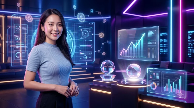 Người phụ nữ chuyên nghiệp cầm máy tính bảng với biểu đồ tăng trưởng và biểu tượng khiên bảo vệ, thể hiện lợi ích của quản lý ngân sách cược