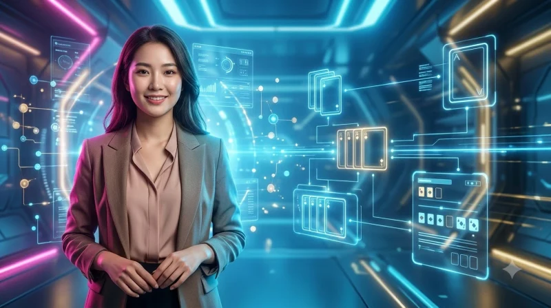 Sơ đồ minh họa thứ tự chặn bài tiến lên trên SC88 với các lá bài và mũi tên phát sáng