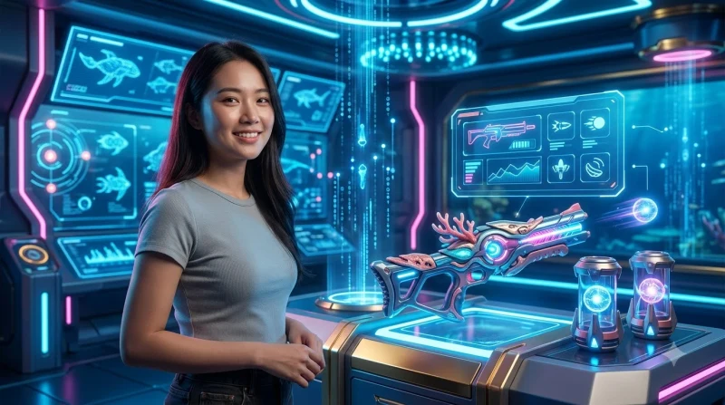 Vũ khí và đạn trong bắn cá SC88 - súng năng lượng bắn đạn xuyên qua đàn cá neon